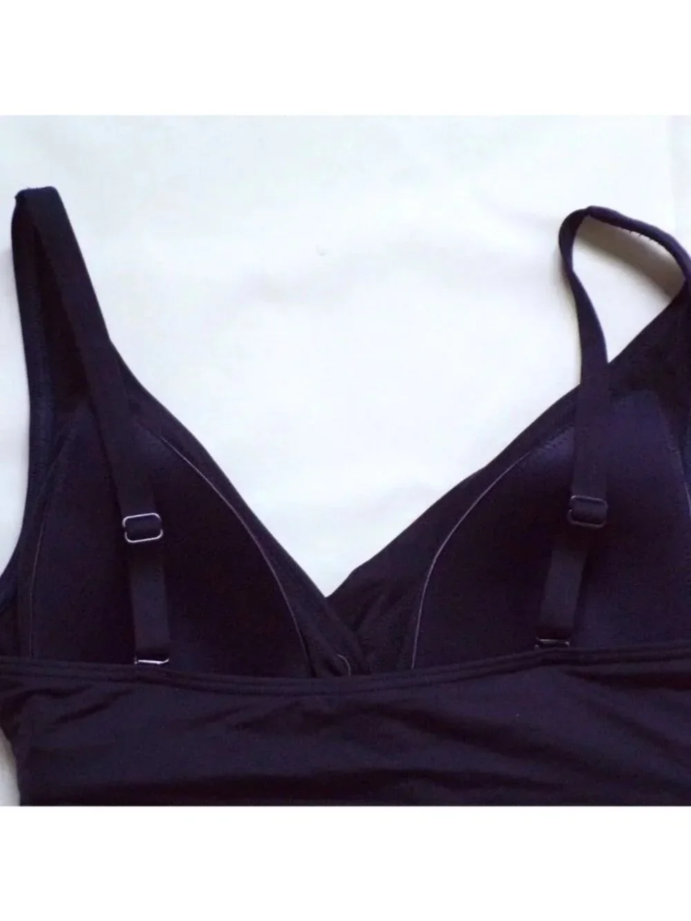 🆕SEA LEVEL Cross Front Tankini Swimsuit Navy Blue 4